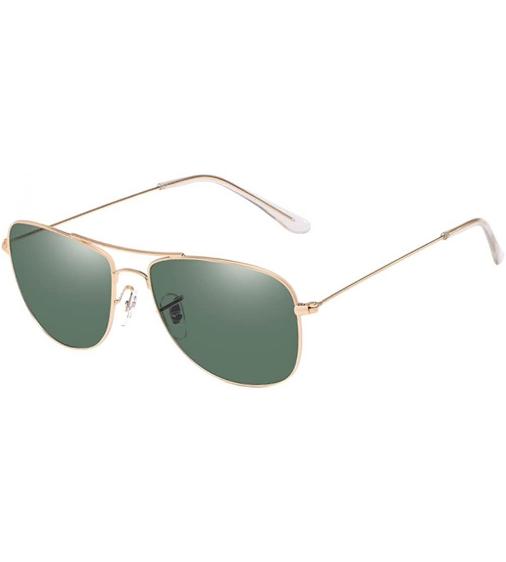 Sport Mens Womens Metal Frame Sunglasses Ocean Color Unisex Eyeglasses for Summer - Gold&dark Green - CK1808MDU90 $24.58