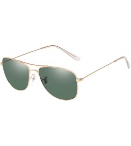 Sport Mens Womens Metal Frame Sunglasses Ocean Color Unisex Eyeglasses for Summer - Gold&dark Green - CK1808MDU90 $24.58