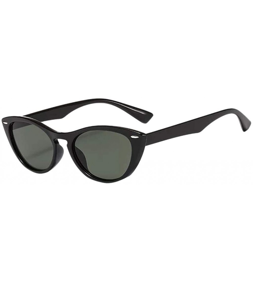 Cat Eye UV Protection Sunglasses for Women Men Full rim frame Cat-Eye Shaped Plastic Lens and Frame Sunglass - B - CZ19037WEO...