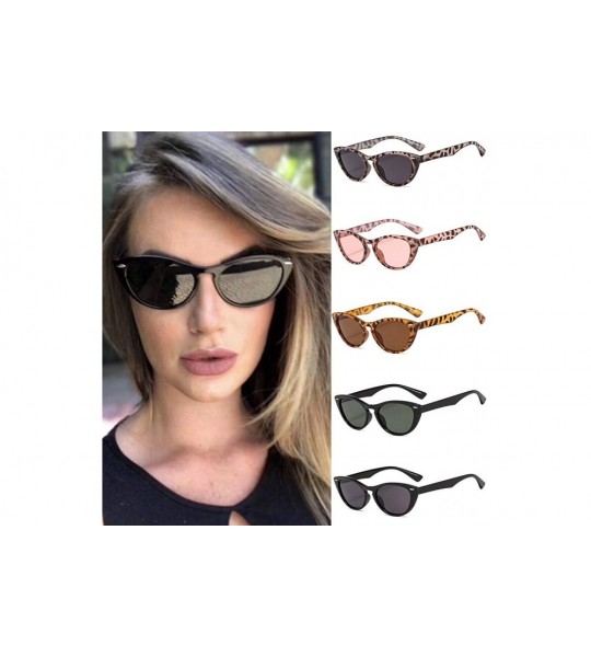 Cat Eye UV Protection Sunglasses for Women Men Full rim frame Cat-Eye Shaped Plastic Lens and Frame Sunglass - B - CZ19037WEO...