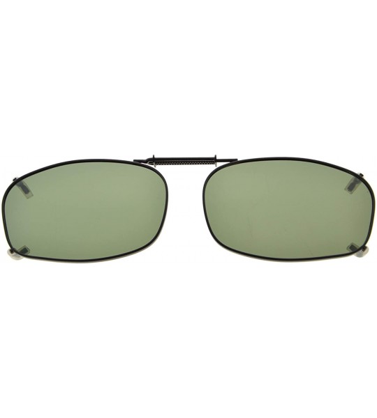 Rectangular Grey/Brown/G15 Lens 3-pack Clip-on Polarized Sunglasses 2 3/16"x1 7/16" - C0185Q47SIM $34.43