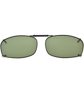 Rectangular Grey/Brown/G15 Lens 3-pack Clip-on Polarized Sunglasses 2 3/16"x1 7/16" - C0185Q47SIM $34.43