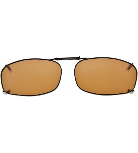 Rectangular Grey/Brown/G15 Lens 3-pack Clip-on Polarized Sunglasses 2 3/16"x1 7/16" - C0185Q47SIM $34.43