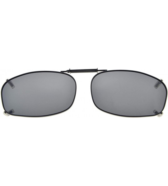 Rectangular Grey/Brown/G15 Lens 3-pack Clip-on Polarized Sunglasses 2 3/16"x1 7/16" - C0185Q47SIM $34.43