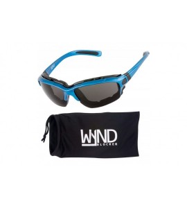 Wrap Polarized Motorcycle Riding Sunglasses Sports Wrap Glasses - Blue - Polarized Smoke - C018DTIKCLY $44.10