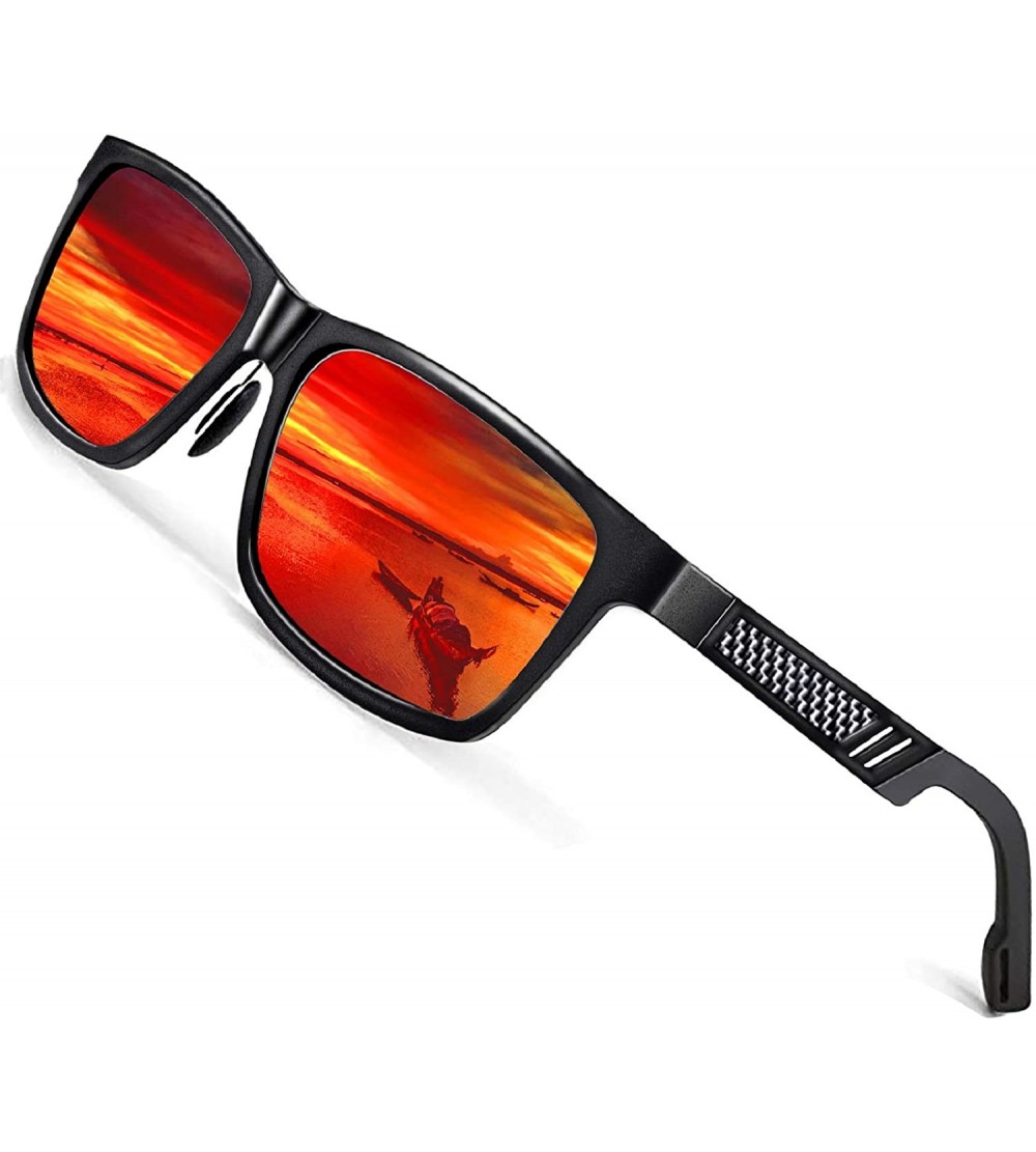 Sport Mg-Al Driving Polarized Sunglasses for Men UV Protection Outdoors Sunglasses for Medium&Big Head 61MM Lightweight - C91...