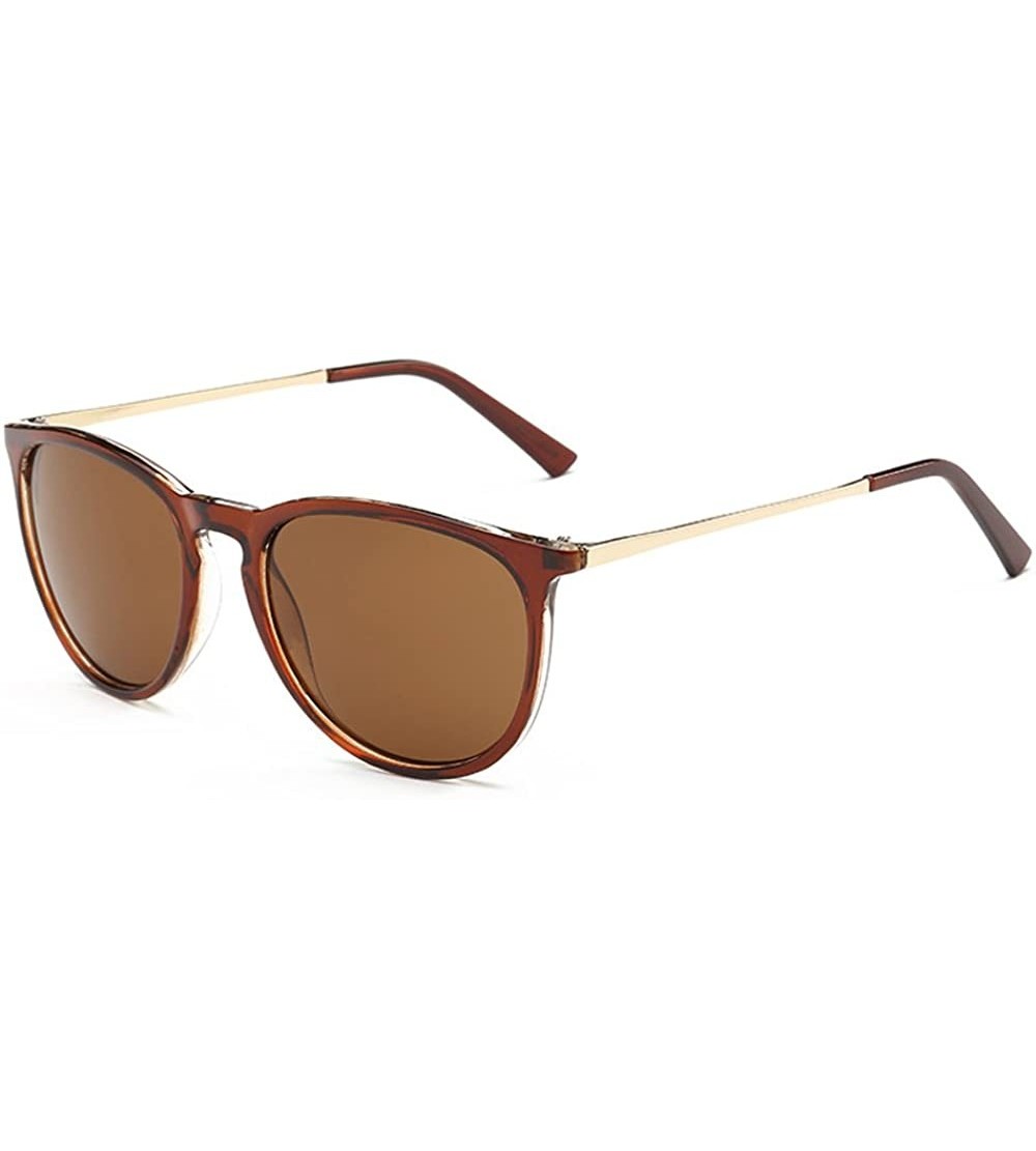 Wayfarer Wayfarer Sunglasses for Men womens Polarized Vintage Men`s Sun Glasses - Brown - CF18E8UMTT8 $23.61