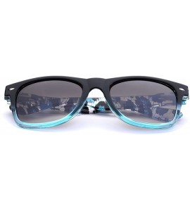 Rectangular Animal Print Ladies Retro Fashion Sunglasses - Blue - Animal Print - C011OXKBI1P $19.29