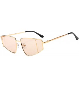 Goggle Vintage style Sunglasses for Unisex metal PC UV 400 Protection Sunglasses - Brown - CB18SAS0MLE $40.09