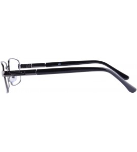 Rectangular Metal Anti Blue Light Men's Computer Reading Glasses-LH10339 - C2-gun - C818KOTAKEY $40.70