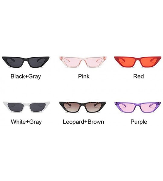 Cat Eye Fashion Cat Eye Sunglasses Women Brand Designer Luxury Retro Cateye Female Red - Blackgray - CJ18Y6SCQLX $18.26