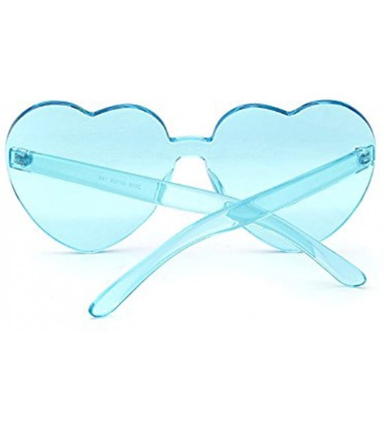 Rimless Women Rimless Sunglasses Mirror Candy Color Integrated Transparent Eyewear - Green - C519357TZ5N $26.36