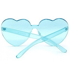 Rimless Women Rimless Sunglasses Mirror Candy Color Integrated Transparent Eyewear - Green - C519357TZ5N $26.36