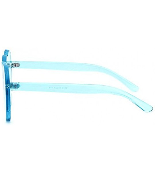 Rimless Women Rimless Sunglasses Mirror Candy Color Integrated Transparent Eyewear - Green - C519357TZ5N $26.36