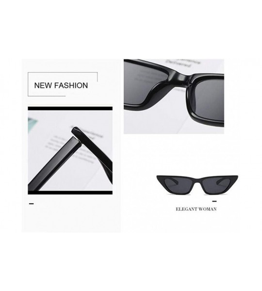 Cat Eye Fashion Cat Eye Sunglasses Women Brand Designer Luxury Retro Cateye Female Red - Blackgray - CJ18Y6SCQLX $18.26