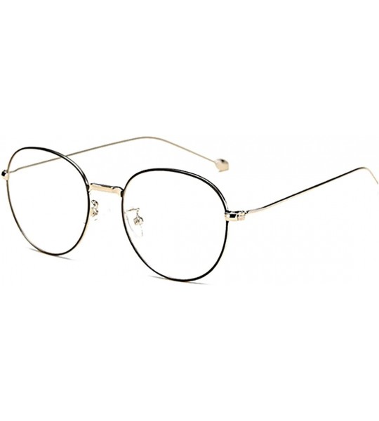 Round Man woman Nearsighted Glasses Retro Myopia Round Metal Glasses Frame - Silver Gold - C918G3IOWAD $49.53