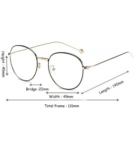 Round Man woman Nearsighted Glasses Retro Myopia Round Metal Glasses Frame - Silver Gold - C918G3IOWAD $49.53