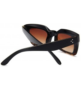 Square 2019 New Square Sunglasses Women Italy Luxury Brand Designer Women BrightBlack - Mattblack - CL18XDWXSDO $17.90