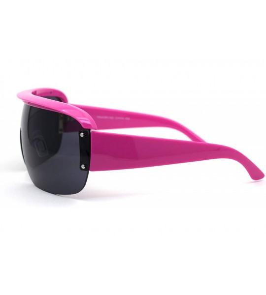 Shield Womens Oversize Shield 90s Oversize Euro Style Sunglasses - Purple Black - C9195SQQ9WC $24.70