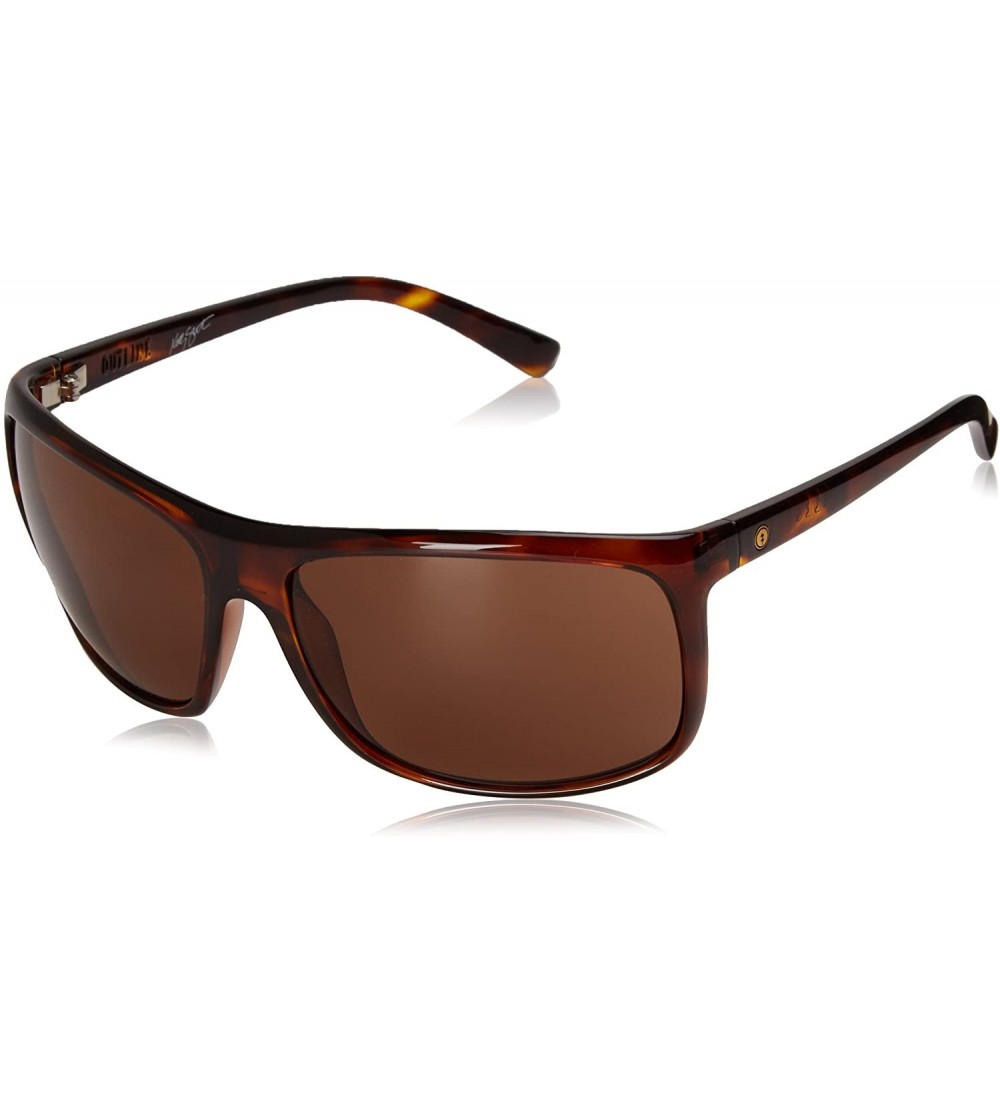 Sport Women's Outline Wrap Sunglasses - Gloss Tort - CB126HXFST3 $59.36
