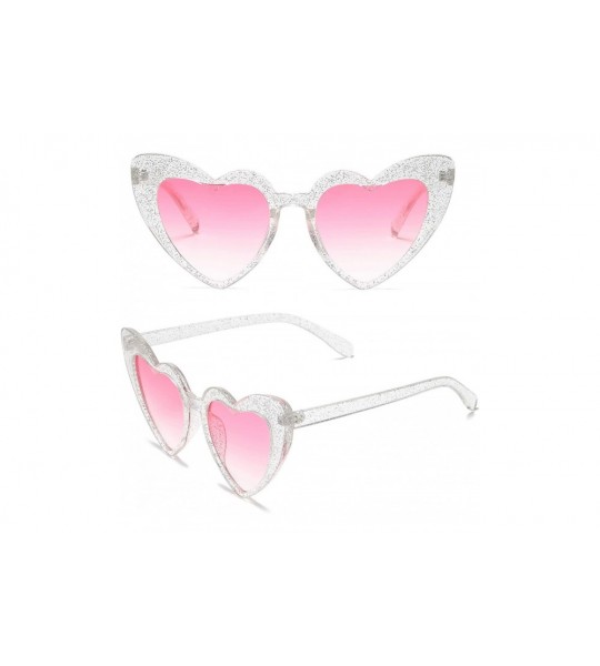 Cat Eye Heart Shaped Sunglasses Clout Goggle Vintage Cat Eye Mod Style Retro Glasses Kurt Cobain - Babi/Pink - CW195RDWWS3 $1...