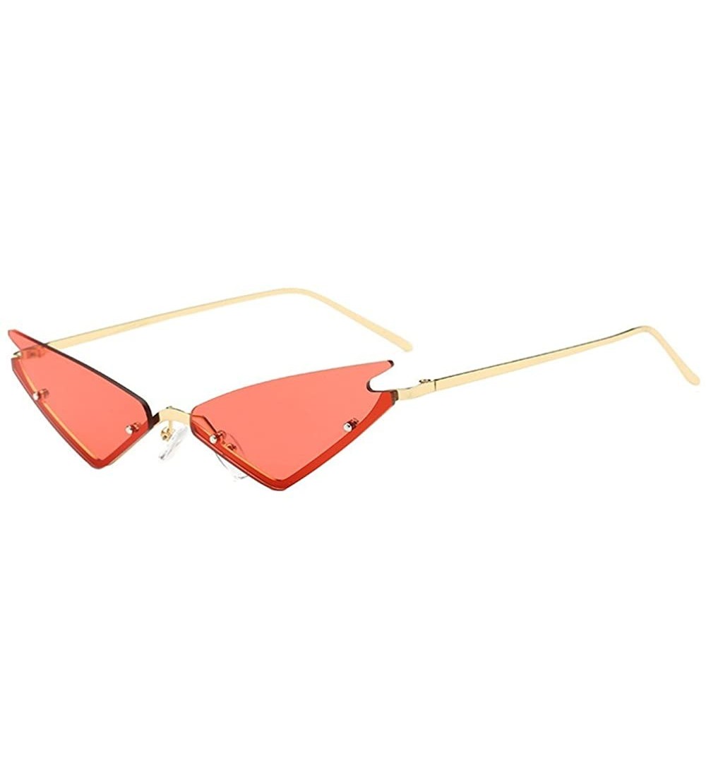 Rimless Women Men Fashion Vintage Irregular Sunglasses Eyewear Retro Glasses - G - CD18Q3THUTA $17.29