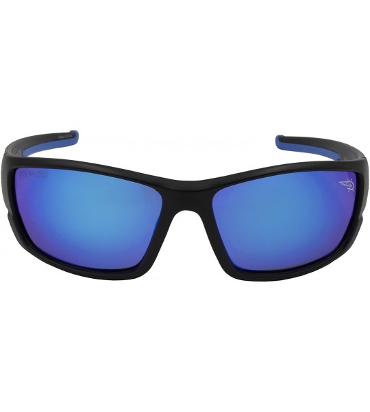 Wrap Men's Vero Polarized Wrap Sunglasses - Black/Blue - C318MCM2TM2 $42.03