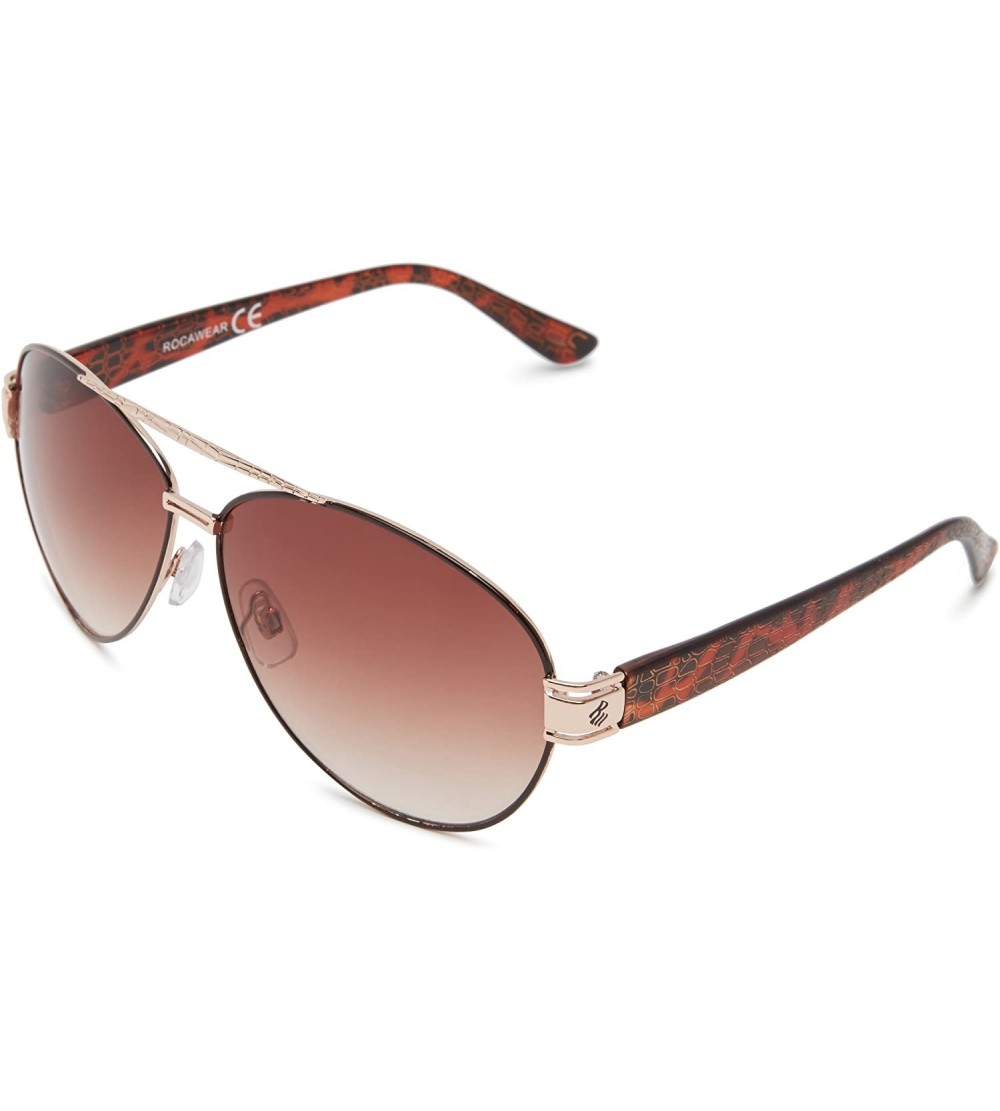 Aviator Women's R496 Aviator Sunglasses - Gold - C911C4S3XJN $58.70
