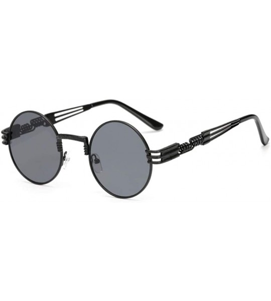 Round Gothic Steampunk Sunglasses Glasses Men AM1901_C1 - CZ190748YGR $33.79