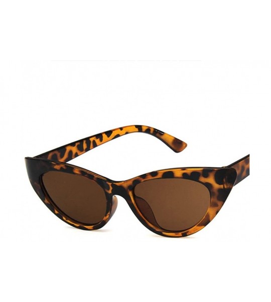 Oval Unisex Sunglasses Retro Blue Grey Drive Holiday Oval Non-Polarized UV400 - Leopard Brown - CU18RLSDMWQ $16.90