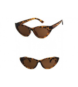 Oval Unisex Sunglasses Retro Blue Grey Drive Holiday Oval Non-Polarized UV400 - Leopard Brown - CU18RLSDMWQ $16.90