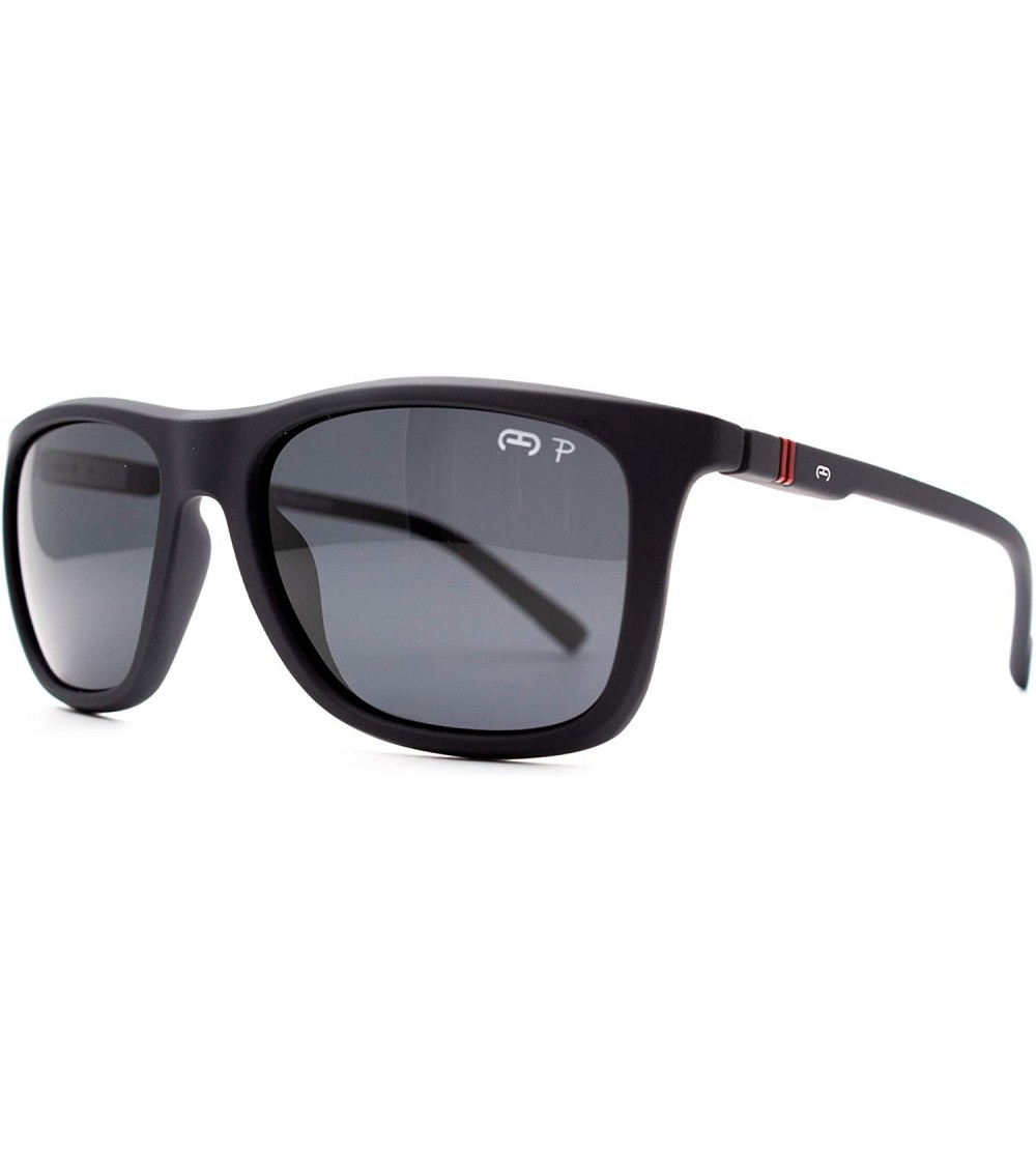 Rectangular p692 Polarized Classic Style- Flexible & Unbreakable TR-90 Material for Men 100% UV Protection. - Grey-black - CU...