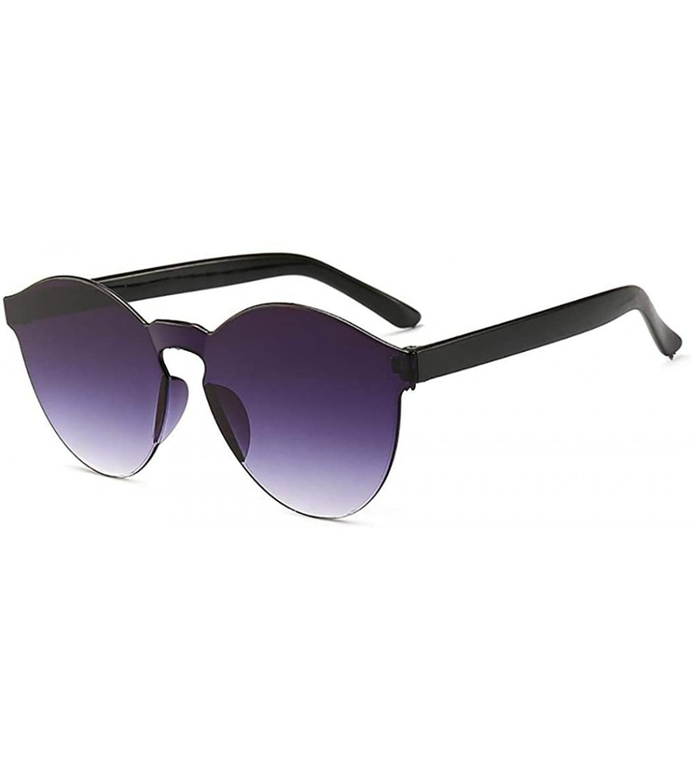 Round Unisex Fashion Candy Colors Round Outdoor Sunglasses Sunglasses - Gray - CD199KUYKDH $30.56