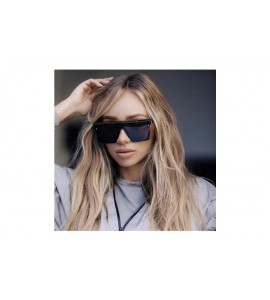 Goggle Vintage Ovesized Sunglasses Women Shades Luxury Brand RimlSquare Sun Glasses Men Black Dames - K32446-c3yellow - C2198...