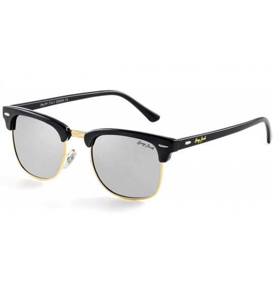 Rimless Classic Half Frame Sunglasses Fashion Eyeglasses for Men Women Ladies - Black Frame/Silver Lens - CV1895S0XC7 $34.71