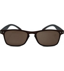 Wayfarer In FlexiSun- Reading Sunglasses Super Comfortable Flexible Frames - Brown - CB124HTJART $22.10