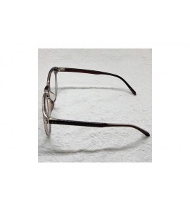 Oversized Oversized Big Round Horn Rimmed Eye Glasses Clear Lens Oval Frame Non Prescription - Brown 75781 - C318ZIQ3WXA $25.26