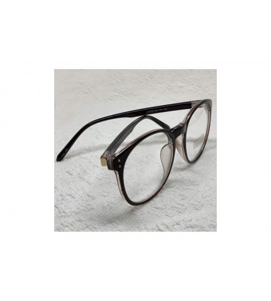 Oversized Oversized Big Round Horn Rimmed Eye Glasses Clear Lens Oval Frame Non Prescription - Brown 75781 - C318ZIQ3WXA $25.26