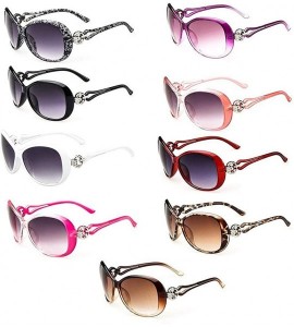 Oval Women Fashion Oval Shape UV400 Framed Sunglasses Sunglasses - Pink - CP196GA2KTU $28.31