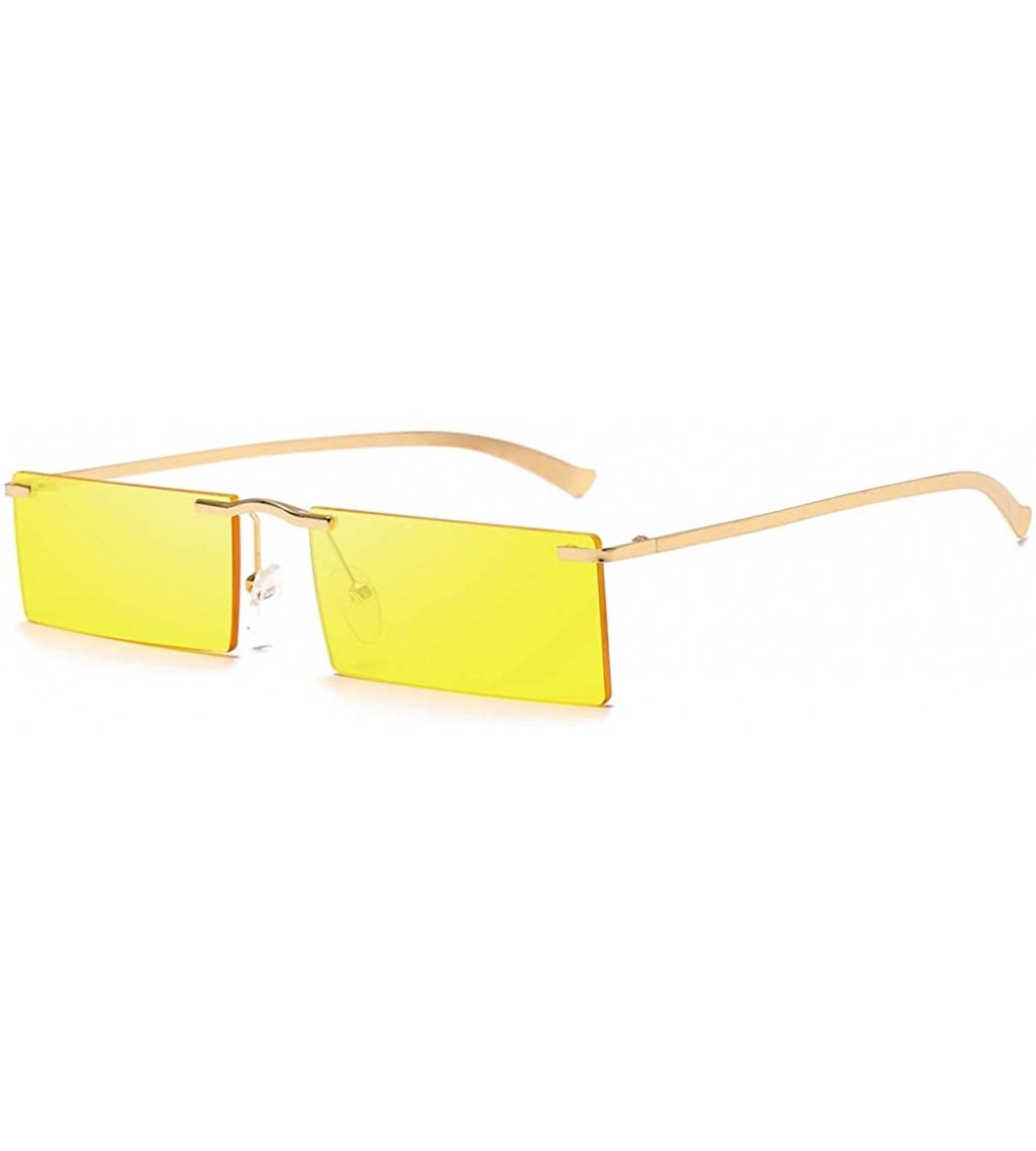 Goggle Sunglasses Polarized Goggles Square Eyeglasses Glasses Eyewear - Yellow - C618QNCAN0R $20.87