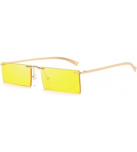 Goggle Sunglasses Polarized Goggles Square Eyeglasses Glasses Eyewear - Yellow - C618QNCAN0R $20.87