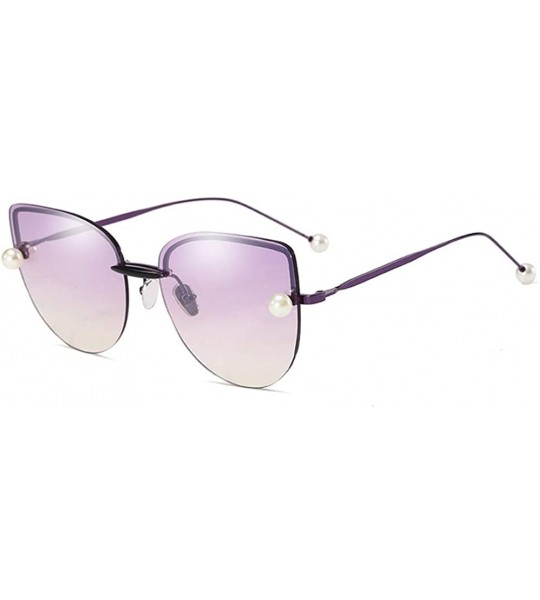 Round Women Sunglasses Retro Grey Drive Holiday Round Non-Polarized UV400 - Purple - CH18R093D7M $19.28