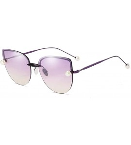 Round Women Sunglasses Retro Grey Drive Holiday Round Non-Polarized UV400 - Purple - CH18R093D7M $19.28