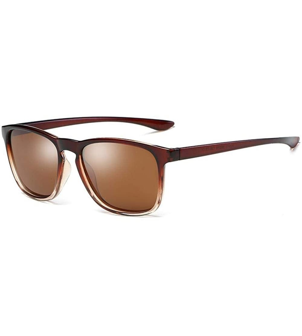 Oversized Mens Polarized Sunglasses Women Fashion Sun Glasses Blue As Picture - Tea - CT18YZTLS2W $17.53