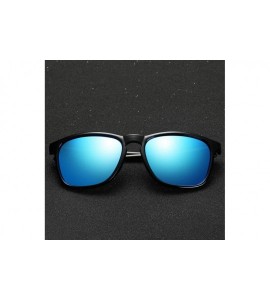 Oversized Mens Polarized Sunglasses Women Fashion Sun Glasses Blue As Picture - Tea - CT18YZTLS2W $17.53