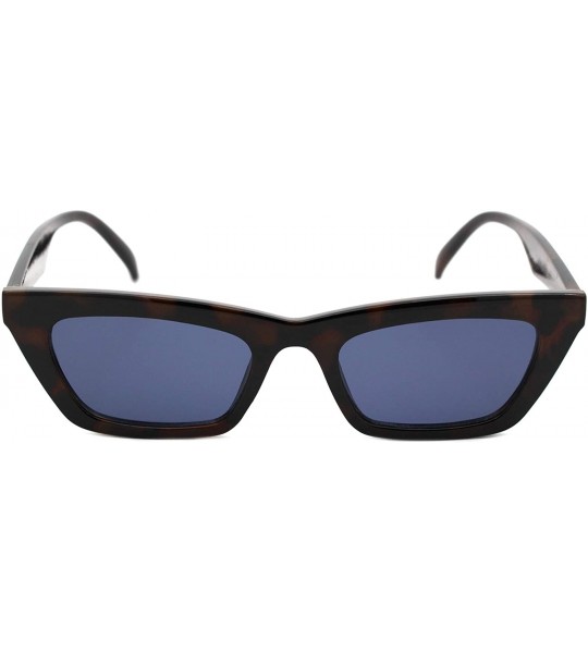 Rectangular Womens Rectangular Cateye Sunglasses Retro Style Shades UV 400 - Tortoise (Black) - C518XYUOLM0 $21.07