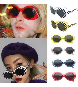 Square Round Polarized Sunglasses for Women - and Vintage Polarized Sunglasses Rapper Oval Shades Grunge Glasses - D - C41960...