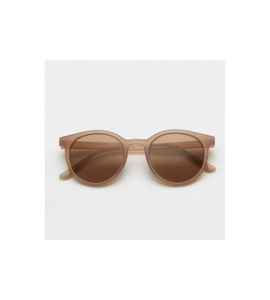 Round Unisex Sunglasses Retro Coffee Drive Holiday Round Non-Polarized UV400 - Coffee - CN18RI0SYU8 $15.67