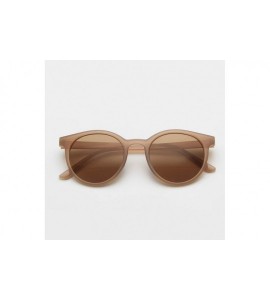 Round Unisex Sunglasses Retro Coffee Drive Holiday Round Non-Polarized UV400 - Coffee - CN18RI0SYU8 $15.67