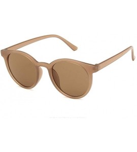 Round Unisex Sunglasses Retro Coffee Drive Holiday Round Non-Polarized UV400 - Coffee - CN18RI0SYU8 $15.67